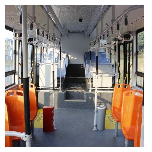 10,5m Ônibus Elétrico a Bateria de Transporte Público com Torque Máximo de 2800N.m, Bateria LiFePo4 e Autonomia de 250km