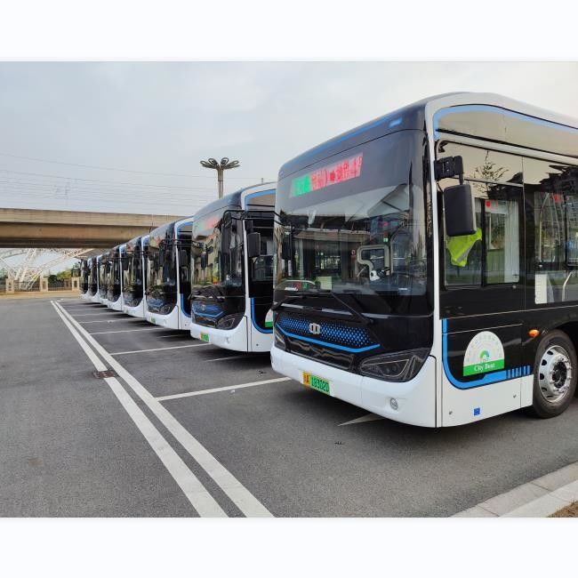 12 M Pure Electric Bus LHD Automatic EV Innercity Bus 46 lugares com suspensão pneumática