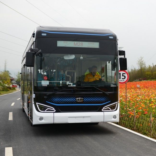 Ônibus Elétrico Urbano com Direção LHD, Suspensão a Ar e Autonomia de 650KM para Transporte Urbano
