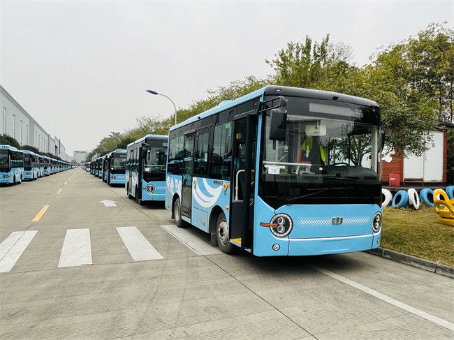 Emissão zero do mini ônibus elétrico puro de 6,6 M LHD para o transporte comunitário