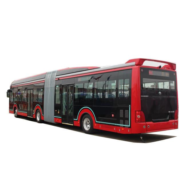 Autobus urbano elétrico de 18 metros e 50 lugares BRT para transporte urbano.