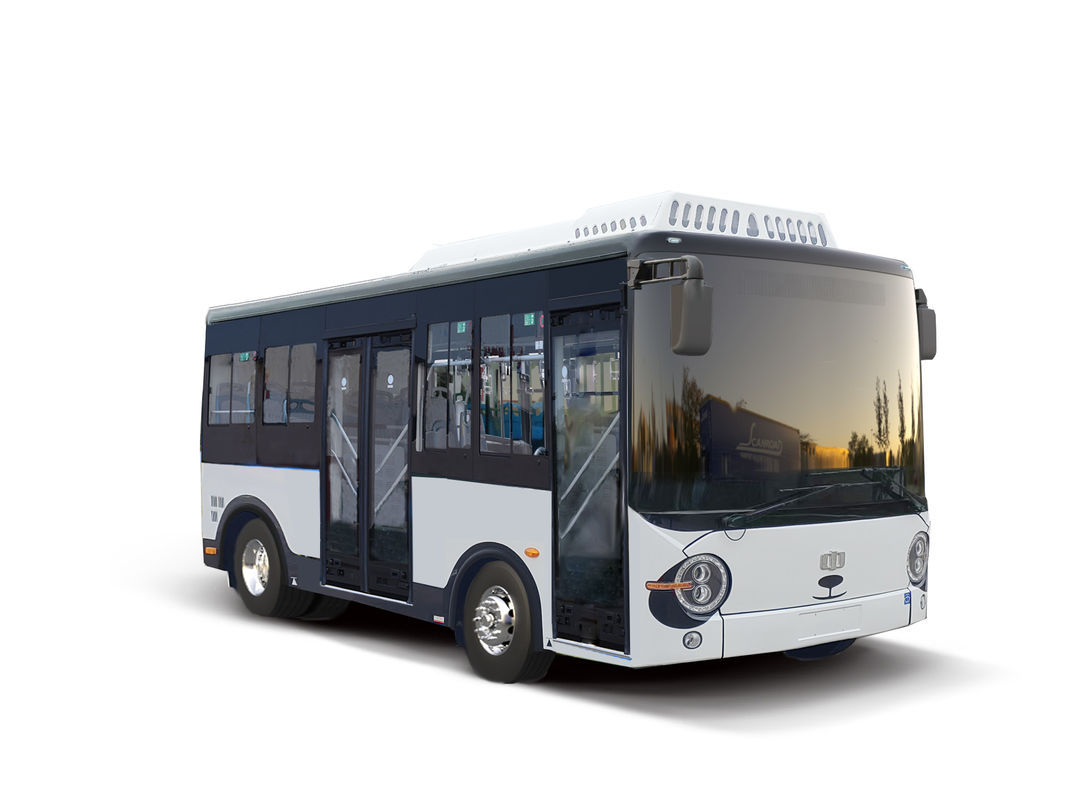 5.9m Minibus elétrico 14 lugares ônibus de piso baixo ônibus verde para transporte público.