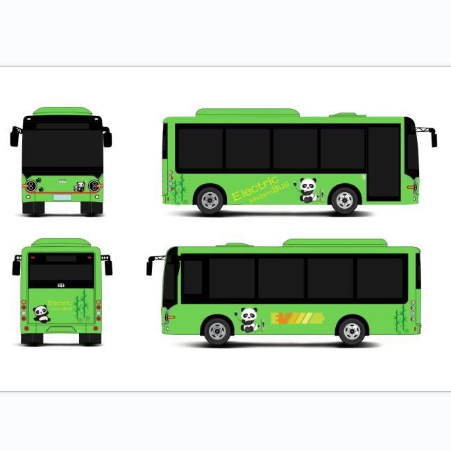 6630*2200*2925 Dimensões Minibus Elétrico E Bus 6.6m Bateria de ônibus elétricos para transporte público
