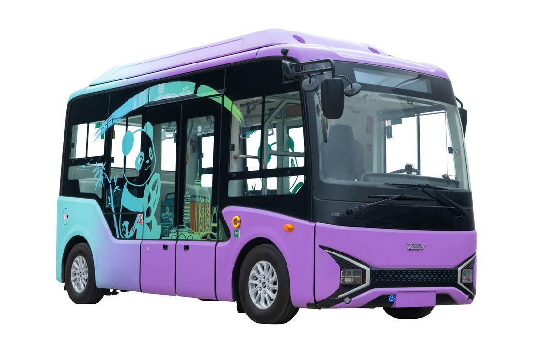 Minibuses elétricos de 11 lugares com bateria de 80 kWh e transmissão automática para transporte urbano