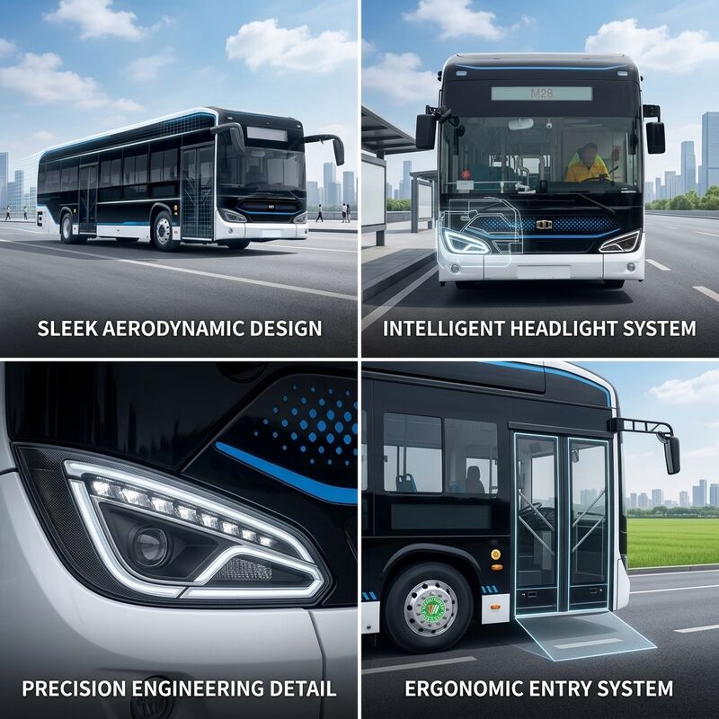 Ônibus Elétrico Urbano de Piso Baixo de 12m | Bateria LFP de Alta Capacidade 300km de Autonomia | Solução OEM para Transporte Público