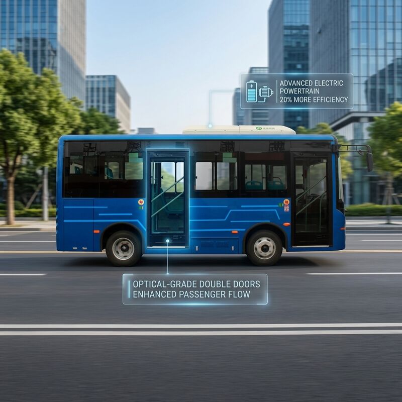 5.9M de 14 lugares Battery Electric City Bus Veículo elétrico puro para ônibus de transporte público para o centro.