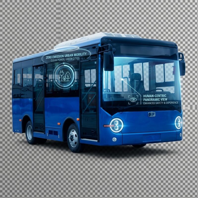 6Autobus elétrico puro de 16 lugares com 180 km de autonomia para transporte público urbano