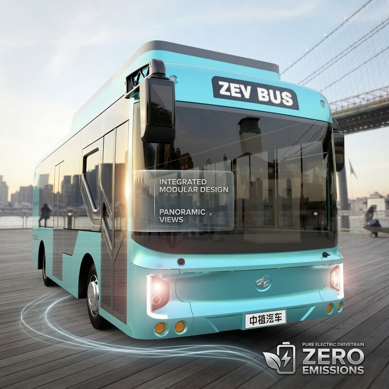 6.6m Minibus Elétrico EV Bus com transmissão automática e capacidade de 23 lugares