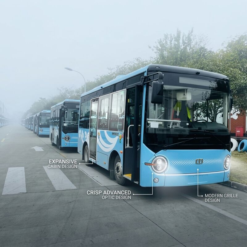6Minibus elétrico com bateria de 0,6 m, 19 lugares, 95,25 kWh de autonomia longa, transporte ecológico.