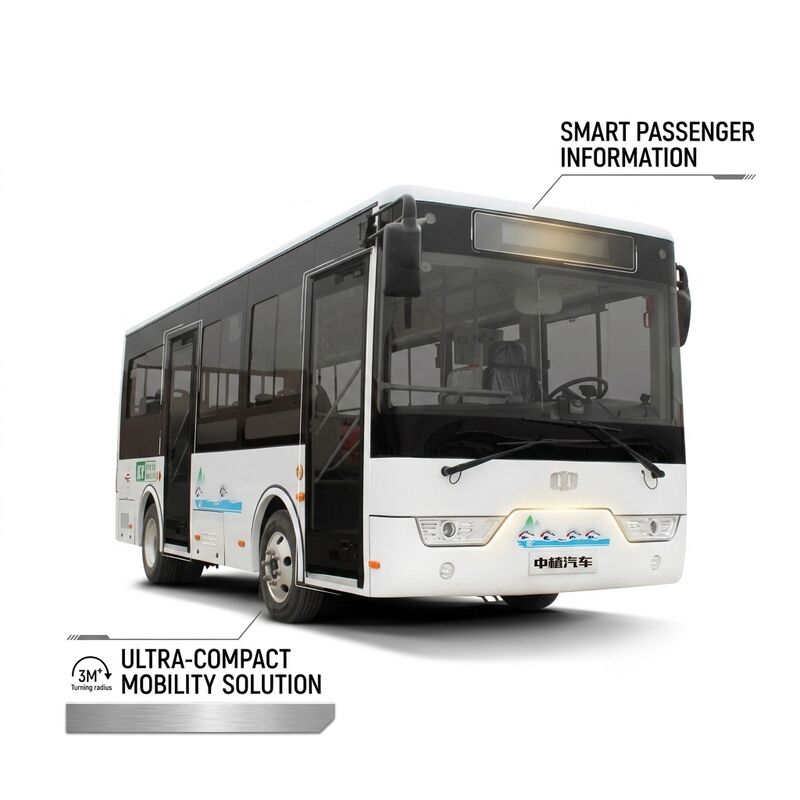 6,6m 16 Lugares LHD Ônibus Elétrico Mini Ônibus Elétrico para Transporte Público Urbano
