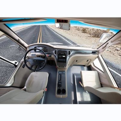 19 lugares ônibus de montanha-russa com motor a diesel com suspensão de mola de folha e motor montado na frente para 100 km / h velocidade máxima