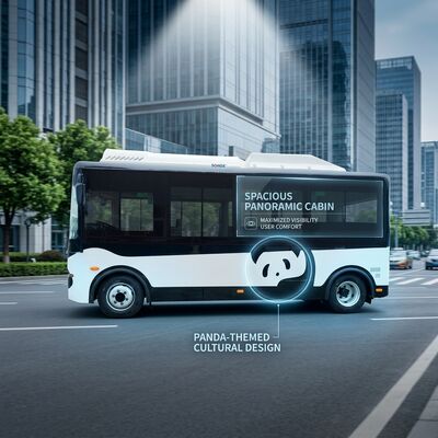 5.9m Minibuses Elétricos Van Elétrico de 14 lugares Ônibus de passageiros para transporte público.
