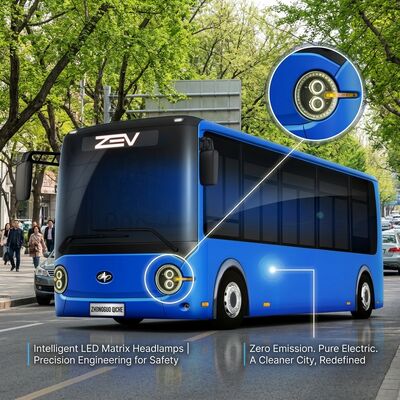 Autobus elétrico puro de 6m 16 lugares com bateria de 95,25 kWh e autonomia de 180 km para transporte público
