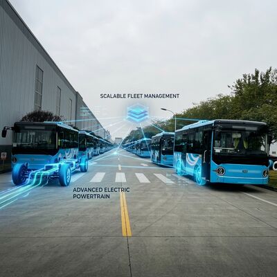 6Minibus elétrico com bateria de 0,6 m, 19 lugares, 95,25 kWh de autonomia longa, transporte ecológico.