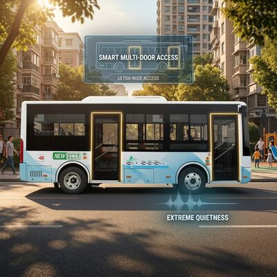 6.6m Electric City Bus New Energy 270KM Mileage 16 assentos aceitar customização.