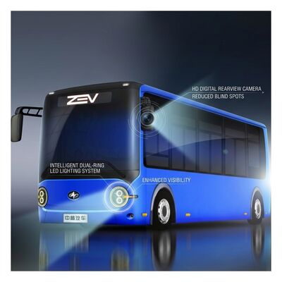 6.6m Autocarros elétricos puros Mini-autocarro urbano Autocarros zero para transporte público 16 lugares